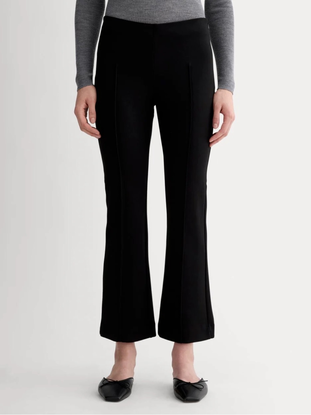 NWT Everlane The Dream Kick Flare Pant Black Size Large
